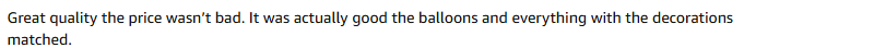 Original, unrewritten customer comment image excerpt from source screenshot 1