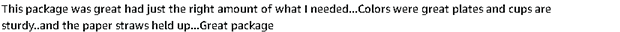 Original, unrewritten customer comment image excerpt from collage review 1